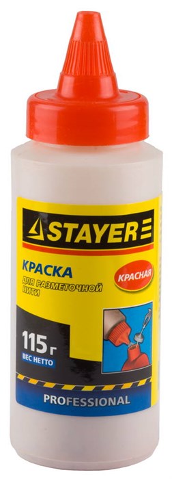 STAYER 115 гр, Красная краска для разметочной нити (2-06401-2) 11471 - фото 58769