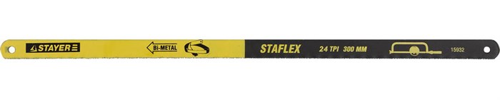 STAYER ″PROFI″ ″STAYER-FLEX″ 24 TPI, 300 мм, 10 шт, Биметаллическое полотно по металлу (15932-S10) 23134 - фото 72513