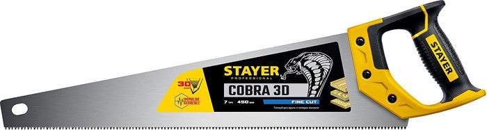 STAYER Cobra 3D 450 мм, Универсальная ножовка (1512-45) 23179 - фото 72598