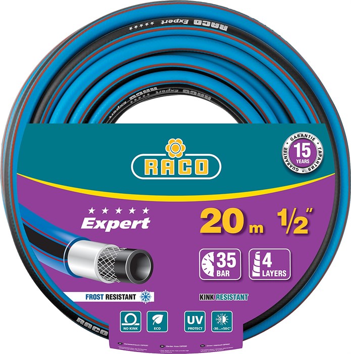 RACO EXPERT 1/2″ 20 м, 35 атм, четырёхслойный, армированный, Поливочный шланг (40302-1/2-20) 25046 - фото 74884