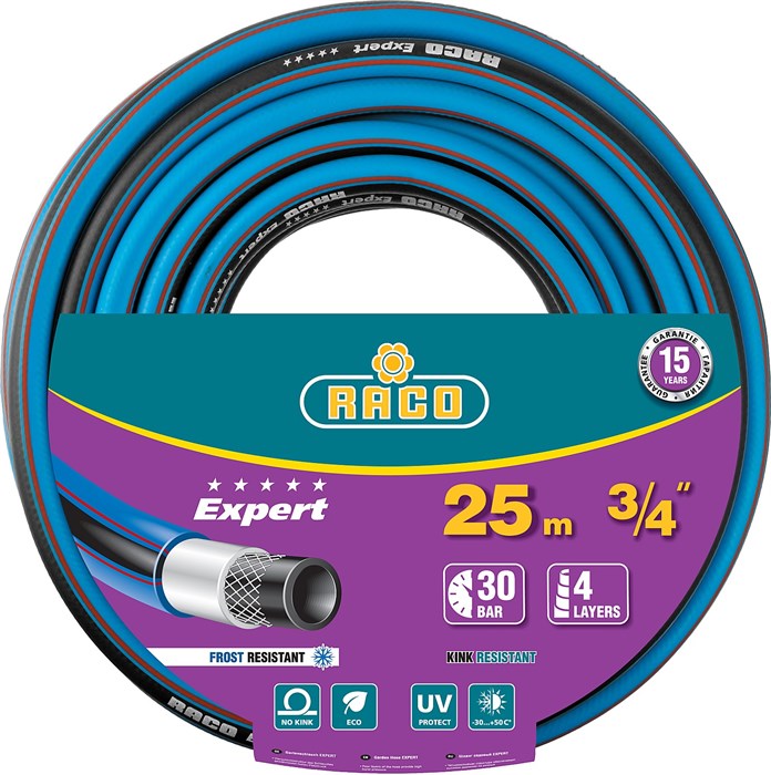 RACO EXPERT 3/4″ 25 м, 30 атм, четырёхслойный, армированный, Поливочный шланг (40302-3/4-25) 25049 - фото 74902