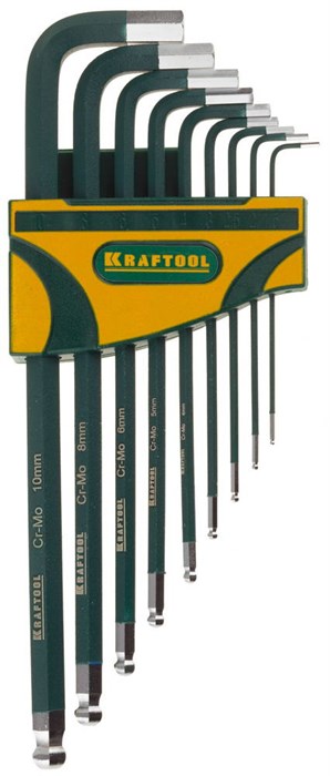 KRAFTOOL Industrie 9 шт., Набор длинных имбусовых ключей (27445-H9) 2180738 - фото 84067