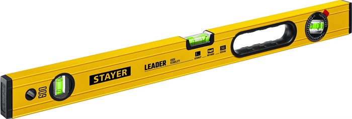 STAYER Leader 600 мм, Строительный фрезерованный уровень (3466-060) 7917694 - фото 87140