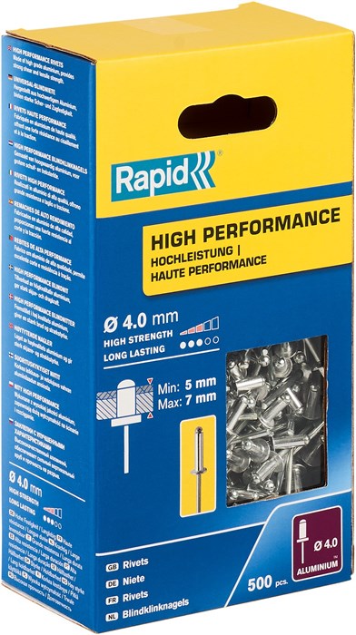 RAPID R:High-performance-rivet 4.0х10 мм 500 шт., Алюминиевая высокопроизводительная заклепка (5001433) 9303550 - фото 88203