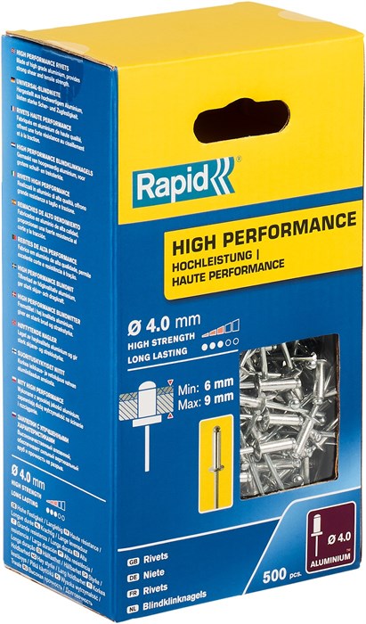 RAPID R:High-performance-rivet 4.0х12 мм 500 шт., Алюминиевая высокопроизводительная заклепка (5001434) 9303551 - фото 88208