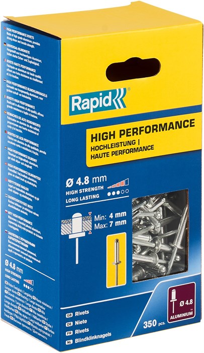 RAPID R:High-performance-rivet 4.8х10 мм 350 шт., Алюминиевая высокопроизводительная заклепка (5001435) 9303552 - фото 88213