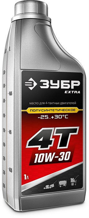 ЗУБР 4Т-10W30, 1 л, полусинтетическое масло для 4-тактных двигателей, EXTRA (70610-1) 9391793 - фото 88306