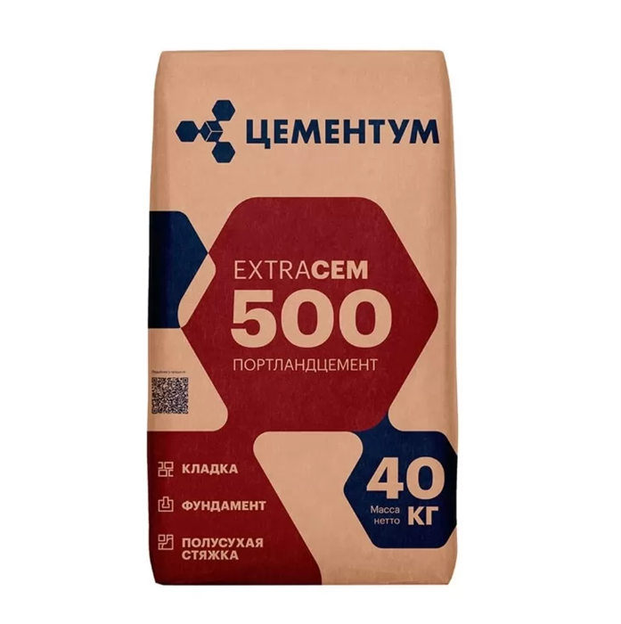 Цемент ExtraCEM М500 ЦЕМ II/А-И 42.5 Н 40 кг Цементум (Holcim) 42188 - фото 94679