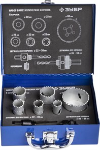 ЗУБР 6шт, набор коронок биметаллических(20,22,25,30,35,60) 16819