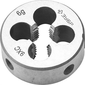 ЗУБР М5x0.8мм, плашка, сталь 9ХС, круглая ручная 17085