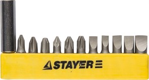 STAYER 12 шт., Набор бит с адаптером (2609-H12_z01) 20549