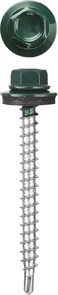 Саморезы СКД кровельные, RAL 6005 зеленый насыщенный, 29 х 4.8 мм, 2 500 шт, для деревянной обрешетки, STAYER 28276