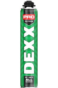 DEXX PRO 750мл пистолетная, всесезонная, выход до 35л, Монтажная пена (41126) 30804