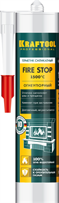 KRAFTOOL KRAFTFLEX FR150 Fire Stop 300 мл черный, Огнеупорный силикатный герметик (41260-4) 30768