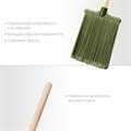 СИБИН плоская на деревянном черенке, 320х255мм, распушенная,гибкая, полипропилен, коническое резьбовое соединение, пластиковая метла (39224-1) 17665726