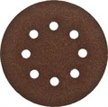 Круг шлифовальный ЗУБР ″СТАНДАРТ″ из абразивной бумаги на велкро основе, 8 отв., Р80, 125мм, 5шт 13954