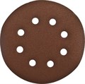 Круг шлифовальный ЗУБР ″СТАНДАРТ″ из абразивной бумаги на велкро основе, 6 отв., Р240, 150мм, 5шт 13963