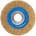 ЗУБР ″Профессионал″. Щетка дисковая для точильно-шлифовального станка, витая стальная латунирован проволока 0,3мм, 150х32мм 18095