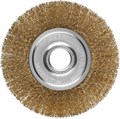 ЗУБР ″Профессионал″. Щетка дисковая для УШМ, витая стальная латунированная проволока 0,3мм, 125х22мм 18098