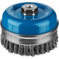 ЗУБР ″Профессионал″. Щетка чашечная усиленная для УШМ, плетеные пучки стальной проволоки 0,5мм, 120ммхМ14 18221
