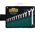 Набор комбинированных гаечных ключей 12 шт, 6 - 22 мм, KRAFTOOL в нейлоновом чехле 22173