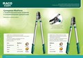 RACO MaxForce 600 мм, с изогнутым лезвием, двурычажный, усиленный, с алюминиевыми рукоятками, Средний контактный сучкорез (4214-53/1860) 2184269