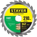 STAYER FAST 210 x 32/30мм 24Т, диск пильный по дереву, быстрый рез 3192685