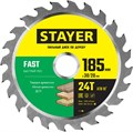 STAYER FAST 185 x 30/20мм 24Т, диск пильный по дереву, быстрый рез 3334459 - фото 85294