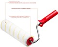 MIRAX POLYTEX Pro 48 мм, 240 мм, ворс 12 мм, полиакрил/полиэстер, Малярный валик с ручкой (03816-24) 7098751