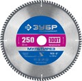 ЗУБР Мультирез 250 x 30мм 100Т, диск пильный по алюминию 15955642 - фото 92084